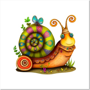 Colorful Snail #7 Posters and Art